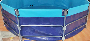 Serbatoio per tubi in acciaio zincato in tela PVC per altre attrezzature di acquacoltura per la piscicoltura - Product Image 5