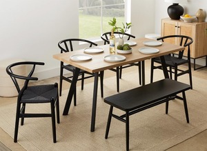 Table de salle à manger résistante aux intempéries pour jardin, patio et terrasse de villa, zones de <span class=keywords><strong>repas</strong></span> en plein air avec structure en teck - Product Image 2