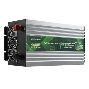 12V 24V 48V 60V Naar 110V 220V Prue Sine Wave Omvormer Intelligente 6000W Dc Naar Ac Omvormer