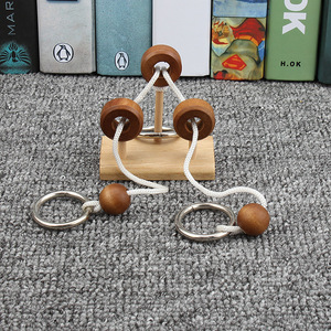 Casse-tête <span class=keywords><strong>Puzzle</strong></span> en bois filetage corde boucle <span class=keywords><strong>Puzzle</strong></span> Luban serrure casse-tête jeu adulte enfants jouet Puzzles pour adultes - Product Image 5
