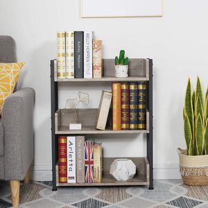 Combohome 3-Tier Bookcase <strong>Small</strong> Storage <strong>Shelves</strong> Industrial Shelving <strong>Unit</strong> for Living Room Bedroom Classroom - Product Image 6
