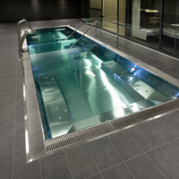 Piscine creusée en acier inoxydable de qualité commerciale avec structure modulaire préfabriquée en acier