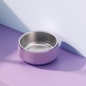 Grosir 304 Stainless Steel Macaron warna besar pengumpan anjing & mangkuk makanan hewan peliharaan bulat - Product Image 4