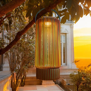 Sigarten extérieur étanche sol de <span class=keywords><strong>jardin</strong></span> solaire coloré vert rotin lanternes - Product Image 1