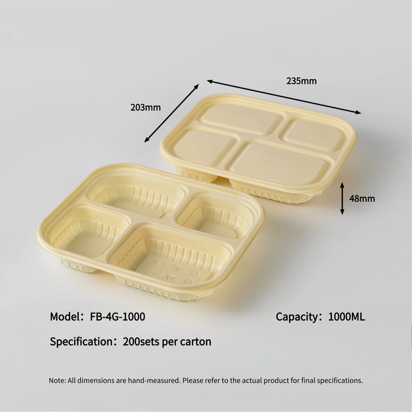 235mm(L)x203mm(W)x48mm(H)