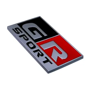 Emblema cromado de plata GR para Toyota LC300, pegatina trasera, accesorios embellecedores