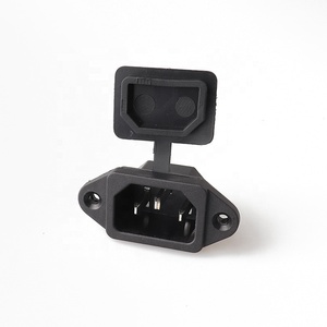 LZ-14-1-01 Embase Secteur <span class=keywords><strong>IEC</strong></span> avec Ressort Prise Électrique Connexion C14 AC Prise Industrielle de Mise À La Terre Standard Noir LANZMFG - Product Image 1