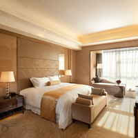 Ensembles de meubles de chambre à coucher d'hôtel cinq étoiles en bois solide moderne pour l'usage d'appartement et de villa