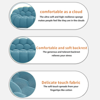 Canapé Bulle 3 Places CertiPUR-US à Rebond Rapide en Mousse Haute Densité avec Tissu en Maille Intégré de Forme Irrégulière pour Appartement et Maison