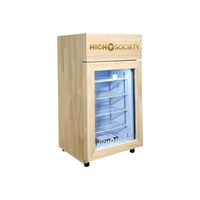 Réfrigérateur à boissons en bois personnalisé Meisda SC68B, 68L, réfrigérateurs de présentation commerciaux