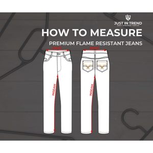 Just In Trend <b>Men's</b> Flame Resistant <b>Work</b> Pants High Waist Straight Leg Denim Cotton Midweight <b>Jeans</b> - Product Image 6