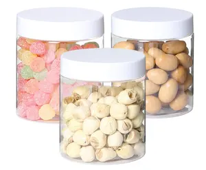 Cream Jar PET Food Honey Jars Clear Powder Plastic 1oz 2oz 4oz 6oz 8oz 16oz 150m 200ml Plastic Container Plastic Bottles 5000pcs