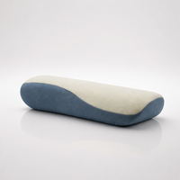 Oreiller de contour en mousse à mémoire de forme portable, pliable, pour le soutien cervical, idéal pour la chambre et l'hôtel
