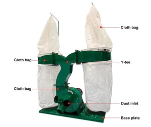 Viextro <strong>High</strong> <strong>Quality</strong> Electric Double Industrial Cloth Bag Wood <strong>Dust</strong> <strong>Collector</strong> <strong>for</strong> Woodworking Machine - Product Image 1