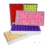 Fleur de savon à trois couches, tête de rose, bouquet de fleurs de savon à faire soi-même pour la fête des enseignants, cadeau, matériel de fleurs de savon à trois couches, vente en gros