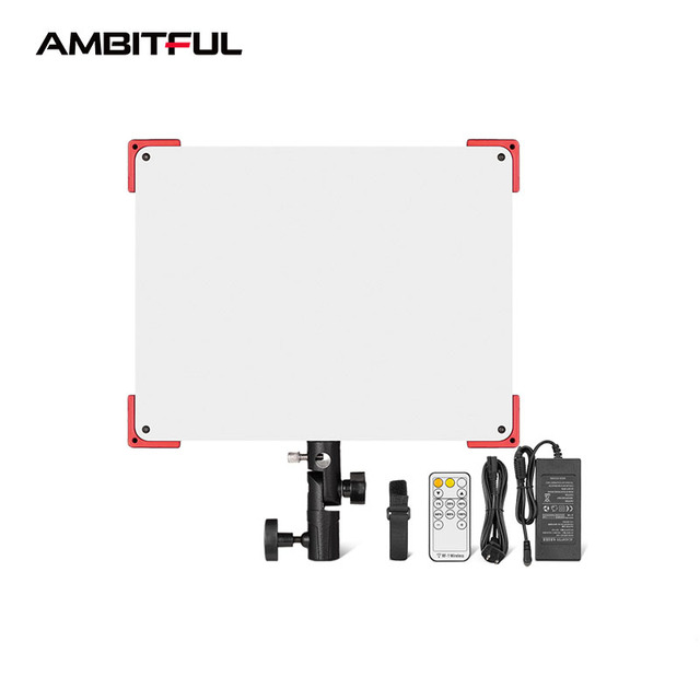 AMBITFUL 60W Ultra-Thin LEDP60C Video Light Panel Lamp 3200-5600k for Beauty Tiktok Youtube Live and Photography
