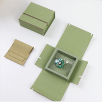 Boîte de rangement pliable biodégradable avec logo personnalisé, boîte à bijoux pour collier, bague, boucles d'oreilles, Cajas De Regalo, Boite Cadeau, Geschenkbox