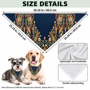 Bandana pour chien personnalisé, imprimé double face, en polyester, avec logo, pour chiens et chats de petite et grande taille, vente en gros, 100 pièces - Product Image 2