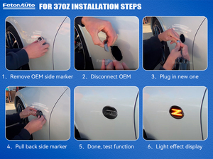 ไฟเลี้ยว LED 4แบบไดนามิกสำหรับรถยนต์ <span class=keywords><strong>Nismo</strong></span> Road Fairlady <span class=keywords><strong>Z</strong></span> Z34ไฟกระพริบใหม่สำหรับ <span class=keywords><strong>Nissan</strong></span> 370Z Coupe - Product Image 6