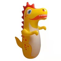 Nouveau PVC Gonflable Dinosaure Jouet Coloré Dessin Animé En Plastique Gobelet Enfants Fitness Boxe Jouets-Cerf Chien Cheval Lapin En Gros