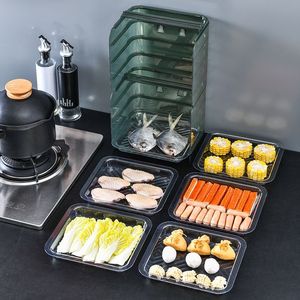 Multi Layer Transparent <b>Kitchen</b> Food Storage <b>Tray</b> Rectangle Wall Mounted 4 7 Compartments For Home Use - Product Image 3