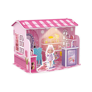 Meilleures ventes : Puzzles 3D éducatifs personnalisés à assembler soi-même, thème mini-magasins de maquillage et maisons de poupées, avec lumières LED - Product Image 3