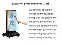 Kiosco de Doble Cara con Pantalla LED Alternativa a LCD para Exteriores, Soporte de Exhibición Recargable y Portátil, Máquina de Publicidad para Uso en Marketing Minorista