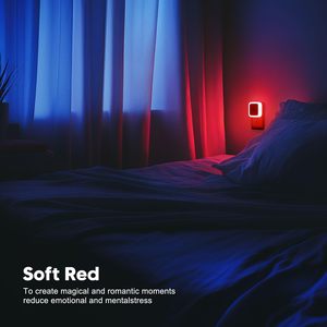 Lot de 4 veilleuses LED <span class=keywords><strong>à</strong></span> brancher avec capteur de lumière intégré, lampe de nuit <span class=keywords><strong>à</strong></span> lumière douce pour couloir domestique - Product Image 6