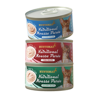 Nourriture humide 85g pour chat, mousse puree riche en protéines, saveur poulet, thon, saumon, pâté onctueux sans additifs, forte teneur en viande