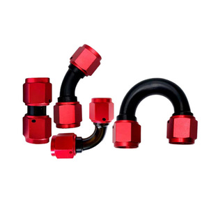 Conector de Modificación Automotriz de Metal Rojo An8 para Manguera de Enfriador de Aceite Haofa - Product Image 1