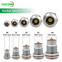 Connecteur étanche IP68 série Le Mo K, circulaire, 0K 1K 2K 3K, 8 broches, 6 broches, multiconducteurs, extérieur, push-pull, autobloquant