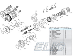 Repuesto de Pistón Hidráulico para Excavadora ELIC, Bomba Principal E330D K5V200DP-ZN1X 20-925789 - Product Image 6