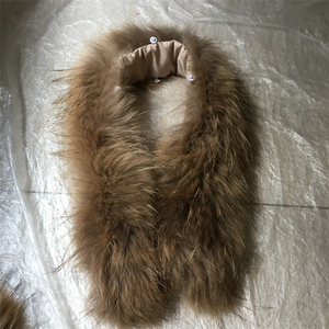 Pelo grueso Invierno <span class=keywords><strong>Real</strong></span> <span class=keywords><strong>Raccoon</strong></span> <span class=keywords><strong>Fur</strong></span> Hood Trim - Product Image 5