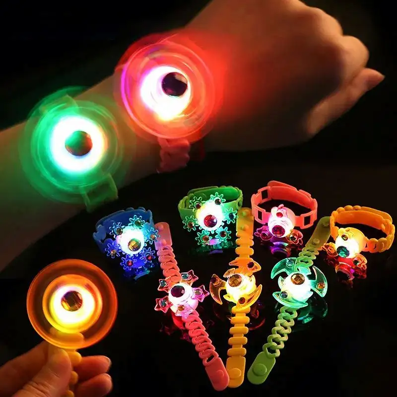 New Cartoon LED Night Light Party Xmas Decoration Colorful LED Watch Toy Kids Flash Wrist Band Glow Luminous Bracelets Gifts