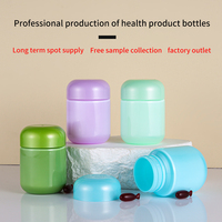 Bouteille de soins de santé en plastique coloré PET personnalisé de 80ml bouteilles vides de paquet de conteneur de capsule de pilules