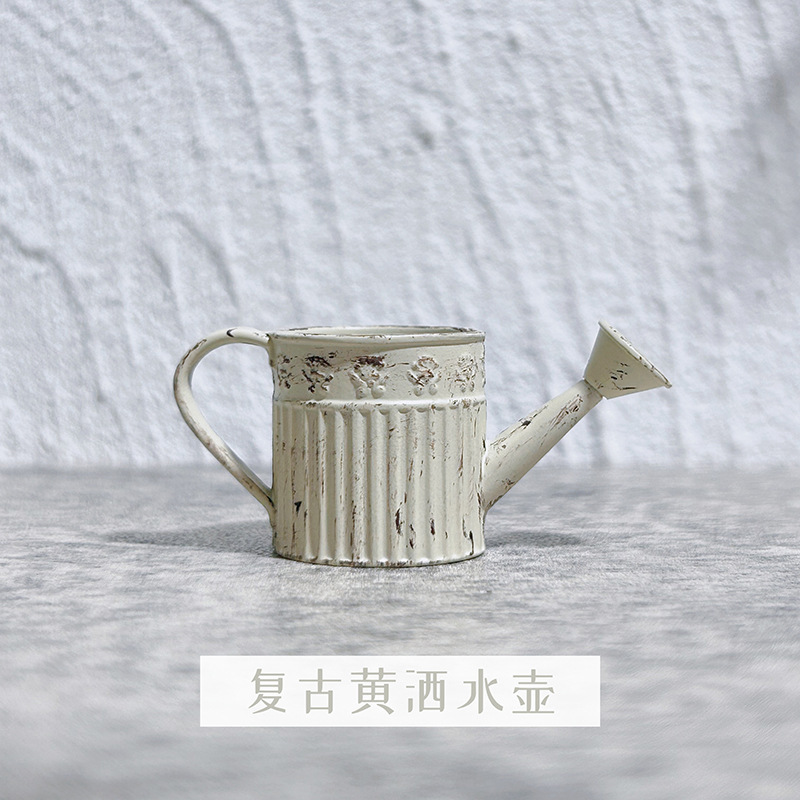 F-vintage yellow distressed pot-452017mm
