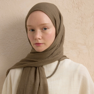 Premium léger Modal froissé écharpe femmes imprimé Hijab longue tenue quotidienne toutes saisons fêtes Tradition musulman multifonction - Product Image 3