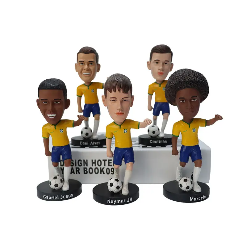 Personalizada Bobble Head figurita futbolista para la colección de recuerdos Bobblehead escuela niños Bobble Head figuras de juguete Bobbleheads