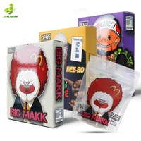 Boîtes en papier découpées sur mesure avec impression UV pour biscuits et bonbons, 3,5g, motifs floraux exotiques, et sachets Mylar 3,5g découpés avec boîtes assorties