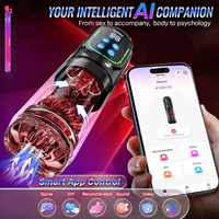Masturbateur masculin APP AI LCD, Pompe à pénis, Vagin de poche, Vibrateur à 7 fonctions (poussée, rotation, succion, léchage), Jouets sexuels pour adultes pour hommes, Pompe à vide