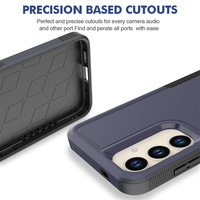 Pour Samsung S24 Plus S23 S22 Ultra double couche 2 en 1 étuis de téléphone portable anti-rayures noir armure coque de téléphone pour Galaxy S21 FE S20