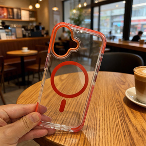 新款流行趋势 Tpu Tpe 磁铁防震 3m 防摔保护壳 适用于 iPhone 16 手机壳 PC 磁铁透明保护壳 适用于 iPhone <span class=keywords><strong>15</strong></span> Pro Max - Product Image 1