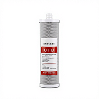 Filtre purificateur d'eau Geyser, charbon actif de coque de noix de coco, 10 pouces, Ecotar 4 Nano Electric CTO, support pour l'eau domestique