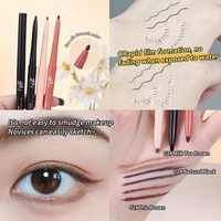 Crayon eyeliner minceur naturel, extrêmement fin et lisse, résistant à l'eau et à la transpiration, avec logo personnalisé ODM MINSHZEE