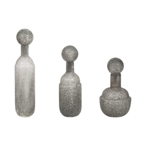Scultura in vetro con coperchio per la decorazione di casa, bagno, ufficio, espositore da scaffale, ornamento decorativo - Product Image 1