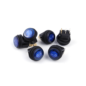 Interrupteur à bascule miniature rond à 4 broches T125 55 1e4 250v 21*15 Mini blanc LED On-on r11 T105/2 broches 16a 250v 3 voies 20mm montage fileté - Product Image 6