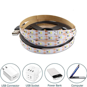 Kit de ruban LED RGB SMD3535 à basse tension 5V, auto-adhésif, flexible et à intensité variable, pour éclairage de fond de télévision et chambre à coucher - Product Image 4
