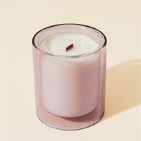 Makronen farbe Doppel glas Tasse Soja Wachs Holz Wick Diffusor und Duft kerzen Geschenkset Box Mehrfarbige Gläser Duft kerze