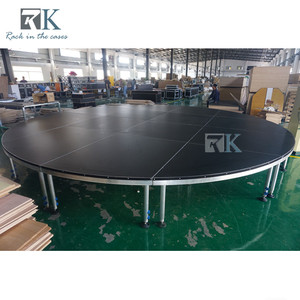 เวทีแสดงผลแบบวงกลมขาสี่ขา อลูมิเนียมแบบโมดูล ติดตั้งรวดเร็ว - Product Image 4