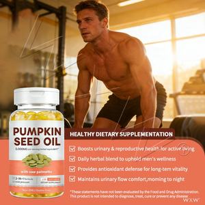 Suplemento <span class=keywords><strong>de</strong></span> Aceite <span class=keywords><strong>de</strong></span> Semillas <span class=keywords><strong>de</strong></span> Calabaza en Cápsulas Blandas Premium Personalizadas <span class=keywords><strong>para</strong></span> Adultos, Promueve un Mejor Sueño y Salud Cardíaca - Product Image 1